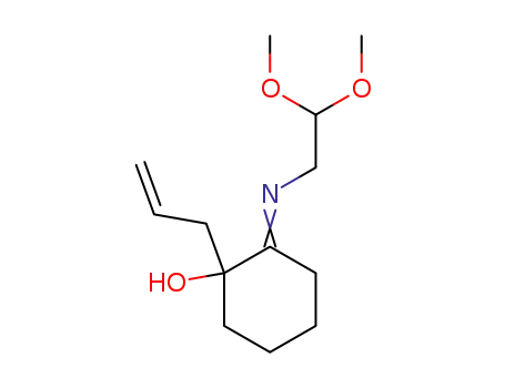Molecular Structure of 128939-15-1 (1-Allyl-2-[(Z)-2,2-dimethoxy-ethylimino]-cyclohexanol)
