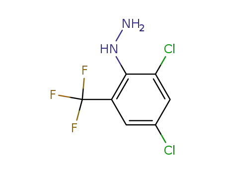 Molecular Structure of 107047-29-0 (2,4-DICHLORO-6-(TRIFLUOROMETHYL)PHENYLHYDRAZINE)