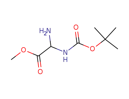 Molecular Structure of 103711-29-1 (Acetic acid, amino[[(1,1-dimethylethoxy)carbonyl]amino]-, methyl ester (9CI))