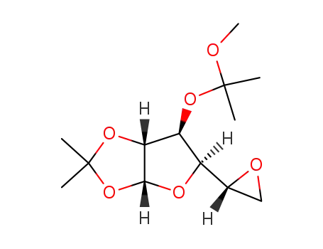 Molecular Structure of 86949-76-0 (5,6-anhydro-1,2-O-isopropylidene-3-O-(1-methoxy-1-methyl ethyl)-α-D-glucofuranose)