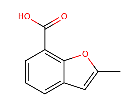 Molecular Structure of 31457-07-5 (2-METHYLBENZOFURAN-7-CARBOXYLIC ACID)