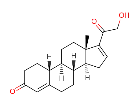 Molecular Structure of 42224-77-1 (21-hydroxy-19-norpregna-4,16-diene-3,20-dione)