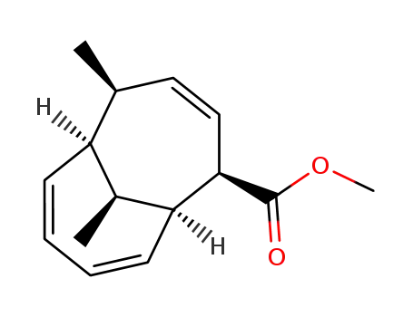 Molecular Structure of 129000-89-1 (10α,11β-dimethyl-7α-(methoxycarbonyl)-(1Hβ,6Hβ)-bicyclo[4.4.1]undeca-2,4,8-triene)
