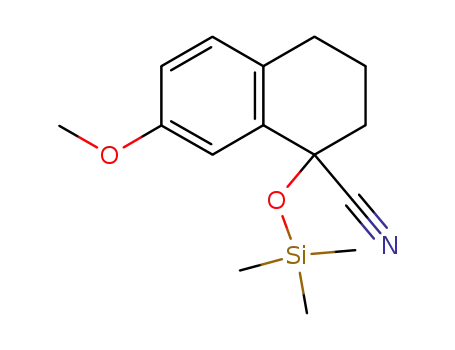 Molecular Structure of 182621-29-0 (7-methoxy-1-(trimethylsilyloxy)-1,2,3,4-tetrahydronaphthalene-1-carbonitrile)