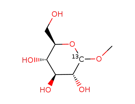 Molecular Structure of 83944-17-6 ([C-1]-methyl-α,β-D-glucopyranoside)