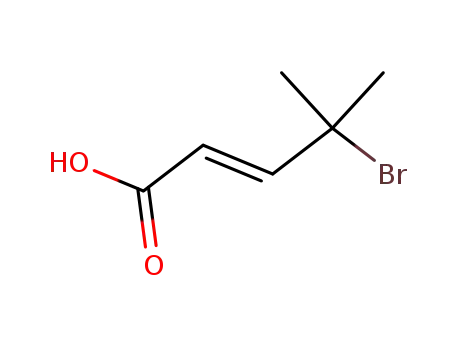 Molecular Structure of 62055-64-5 (2-Pentenoic acid, 4-bromo-4-methyl-, (E)-)