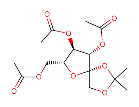 Molecular Structure of 76512-89-5 (1,2-O-ISOPROPYLIDENE-BETA-D-FRUCTOFURANOSE 3,4,6-TRIACETATE)