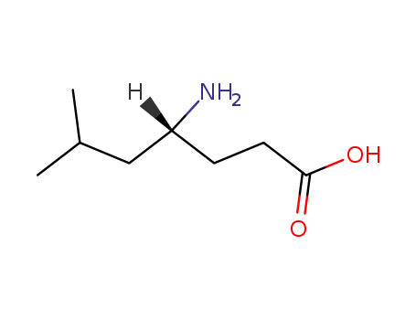 Molecular Structure of 22818-46-8 (Heptanoic acid,4-amino-6-methyl-, (4R)-)