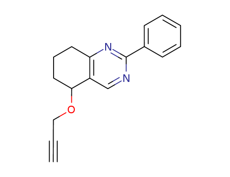 Molecular Structure of 140655-13-6 (Quinazoline, 5,6,7,8-tetrahydro-2-phenyl-5-(2-propynyloxy)-)