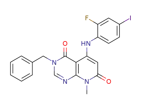 3-benzyl-5-(2-fluoro-4-iodophenylamino)-8-methylpyrido[2,3-d]pyrimidine-4,7(3H,8H)-dione