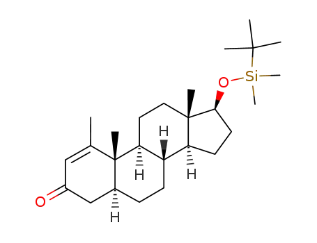Molecular Structure of 127557-35-1 (17β-(tert.-butyldimethylsilyloxy)-1-methyl-5α-androsta-1-en-3-one)