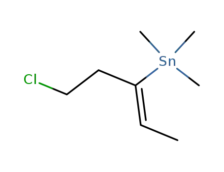 Molecular Structure of 101849-67-6 (Stannane, [1-(2-chloroethyl)-1-propenyl]trimethyl-, (Z)-)
