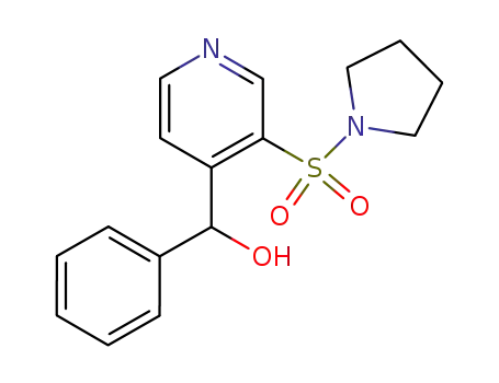 Molecular Structure of 88184-94-5 (Pyrrolidine, 1-[[4-(hydroxyphenylmethyl)-3-pyridinyl]sulfonyl]-)