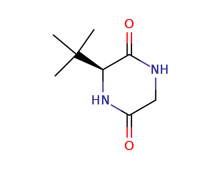Molecular Structure of 65050-07-9 ((S)-3-TERT-BUTYL-2,5-PIPERAZINEDIONE)