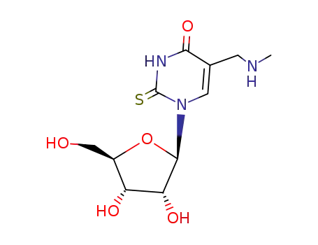 Molecular Structure of 32860-54-1 (5-methylaminomethyl-2-thiouridine)
