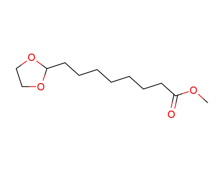 Molecular Structure of 953-29-7 (1,3-Dioxolane-2-octanoic acid, methyl ester)