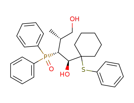 (1S,2R,3R)-2-(Diphenyl-phosphinoyl)-3-methyl-1-(1-phenylsulfanyl-cyclohexyl)-butane-1,4-diol