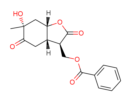[3S,3aα,7aα,(-)]-3a,6,7,7a-Tetrahydro-6β-hydroxy-3α-[(benzoyloxy)methyl]-6-methylbenzofuran-2,5(3H,4H)-dione