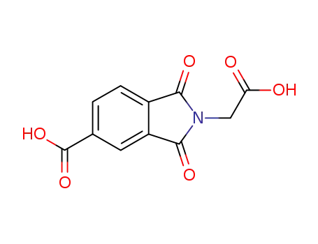 Molecular Structure of 21695-33-0 (2H-Isoindole-2-acetic acid, 5-carboxy-1,3-dihydro-1,3-dioxo-)