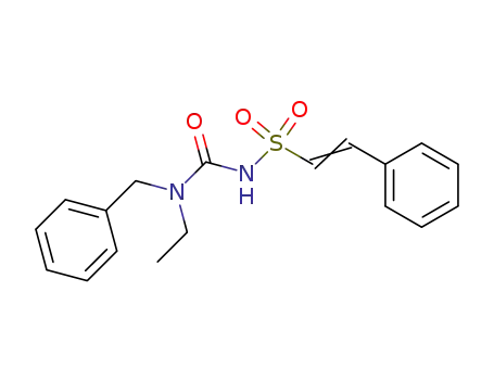 Molecular Structure of 61298-80-4 (Ethenesulfonamide, N-[[ethyl(phenylmethyl)amino]carbonyl]-2-phenyl-)