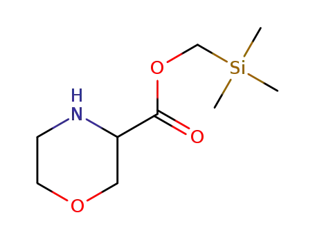 Molecular Structure of 929047-12-1 (3-Morpholinecarboxylic acid, (trimethylsilyl)methyl ester)