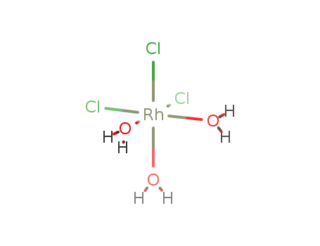 Molecular Structure of 13569-65-8 (Rhodium chloride trihydrate)