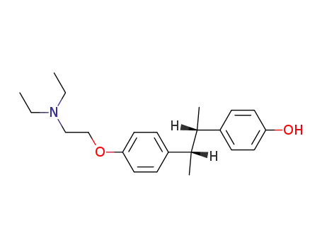 Molecular Structure of 15624-00-7 (4-[(2R,3S)-3-{4-[2-(diethylamino)ethoxy]phenyl}butan-2-yl]phenol)