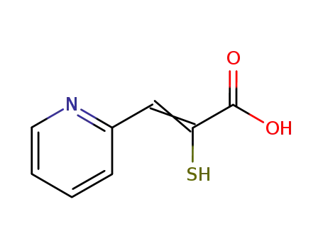 Molecular Structure of 29529-86-0 (2-Propenoic acid, 2-mercapto-3-(2-pyridinyl)-)