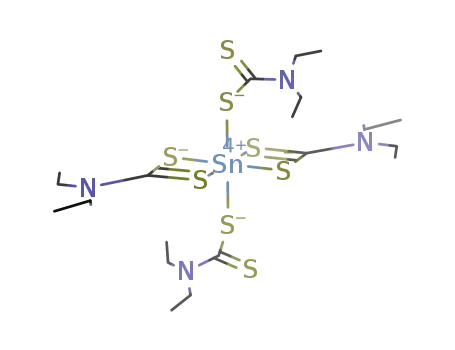 Molecular Structure of 33790-72-6 (tin tetra(diethyldithiocarbamate))