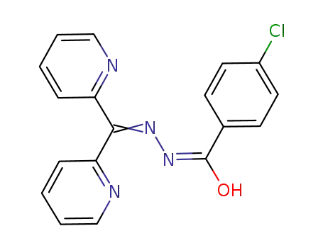 Molecular Structure of 93418-36-1 (p-chlorobenzoyl-di-(2-pyridyl)ketonohydrazone)