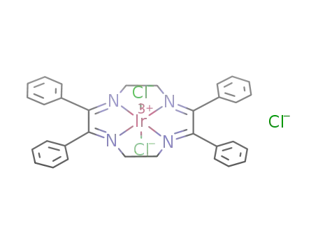 Molecular Structure of 191590-22-4 ([Ir(2,3,8,9-tetraphenyl-1,4,7,10-tetraazacyclododeca-1,3,7,9-tetraene)(Cl)2]Cl)