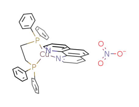 Molecular Structure of 498584-36-4 ([Cu(1,2-bis(diphenylphosphino)ethane)(1,10-phenanthroline)]NO<sub>3</sub>)