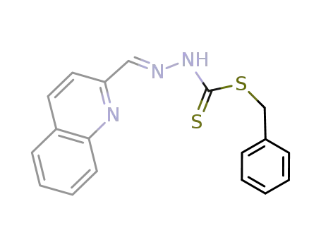 Molecular Structure of 791601-99-5 (Hydrazinecarbodithioic acid, (2-quinolinylmethylene)-, phenylmethyl
ester, (2E)-)