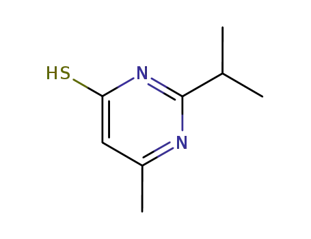 Molecular Structure of 2463-81-2 (2-ISOPROPYL-6-METHYLPYRIMIDINE-4-THIOL)