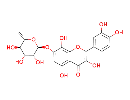 Molecular Structure of 94696-39-6 (Gossypetin-7-O-α-rhaMnopyranoside)