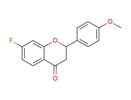 Molecular Structure of 844-66-6 (4H-1-Benzopyran-4-one, 7-fluoro-2,3-dihydro-2-(4-methoxyphenyl)-)