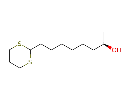Molecular Structure of 147378-92-5 (2-<(R)-7-Hydroxyoctyl>-1,3-dithian)