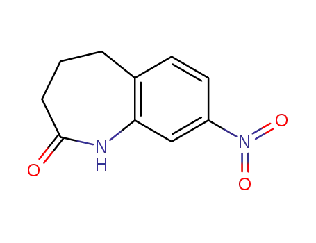 Molecular Structure of 22246-79-3 (8-NITRO-1,3,4,5-TETRAHYDRO-2H-1-BENZAZEPIN-2-ONE)