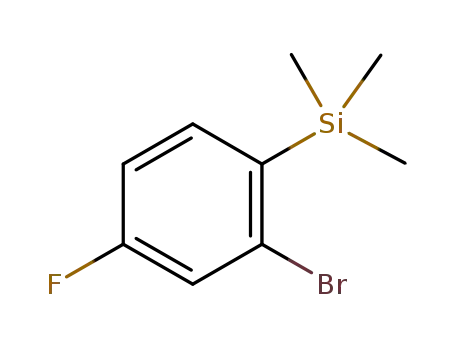 Molecular Structure of 1265682-44-7 (2-bromo-4-fluoro-1-trimethylsilylbenzene)