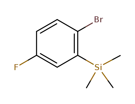 Molecular Structure of 1265682-43-6 (1-bromo-4-fluoro-2-trimethylsilylbenzene)