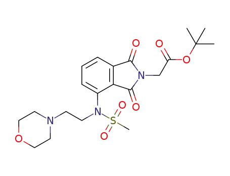 Molecular Structure of 1431566-28-7 (tert-butyl 2-(4-(N-(2-morpholinoethyl)-methylsulfonamido)-1,3-dioxoisoindolin-2-yl)acetate)