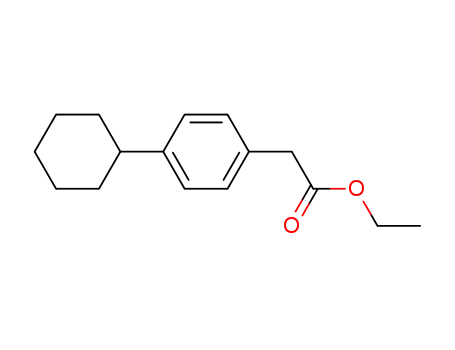 Molecular Structure of 15649-06-6 (2-(4-CYCLOHEXYLPHENYL)ACETIC ACID ETHYL ESTER)