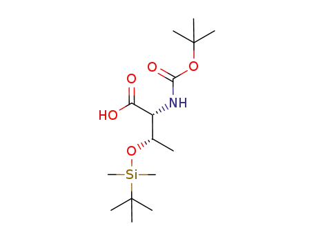 Molecular Structure of 1126450-23-4 ((2R,3S)-2-(tert-butoxycarbonylamino)-3-(tert-butyldimethylsilyloxy)butanoic acid)