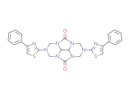 Molecular Structure of 1586777-53-8 (3,9-bis[2-(4-phenyl)thiazolyl]-1,3,5,7,9,11-hexaazatetracyclo[5.5.2.0<sup>3,14</sup>.0<sup>9,13</sup>]tetradodeca-6,12-dione)