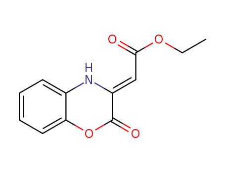 Molecular Structure of 942199-20-4 ((2Z)-[2-oxo-2H-1,4-benzoxazine-3(4H)-ylidene]acetic acid ethyl ester)