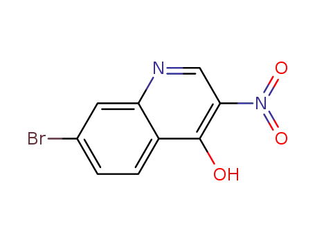 Molecular Structure of 723280-94-2 (7-BroMo-4-hydroxy-3-nitroquinoline)