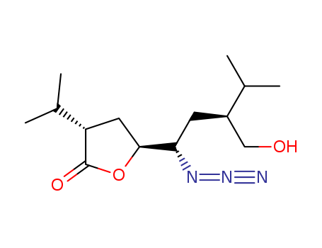 2(3H)-Furanone, 5-[(1S,3S)-1-azido-3-(hydroxymethyl)-4-methylpentyl]dihydro-3-(1-methylethyl)-, (3S,5S)-