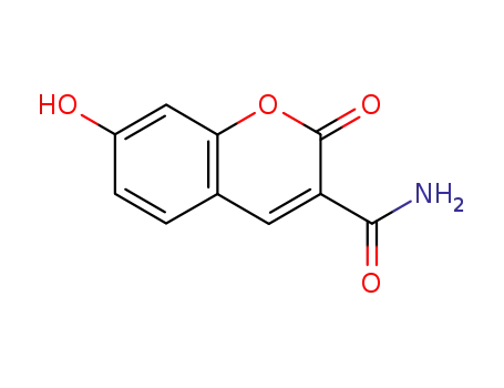 Molecular Structure of 19088-69-8 (7-HYDROXY-2-OXO-2H-CHROMENE-3-CARBOXYLIC ACID AMIDE)