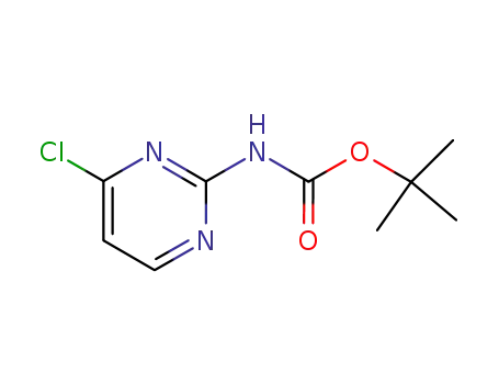 Molecular Structure of 629645-55-2 ((4-Chloro-2-pyrimidinyl)carbamic acid 1,1-dimethylethyl ester)