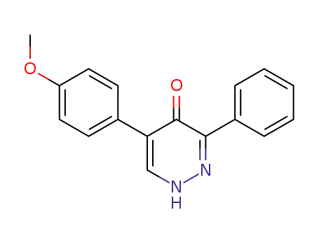 Molecular Structure of 90054-41-4 (4(1H)-Pyridazinone, 5-(4-methoxyphenyl)-3-phenyl-)